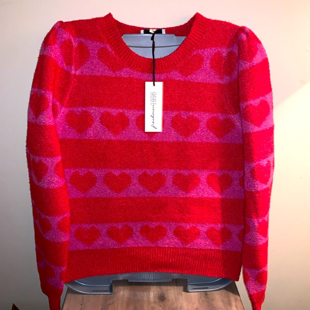 Freshman1996 Pullover Heart Cardigan